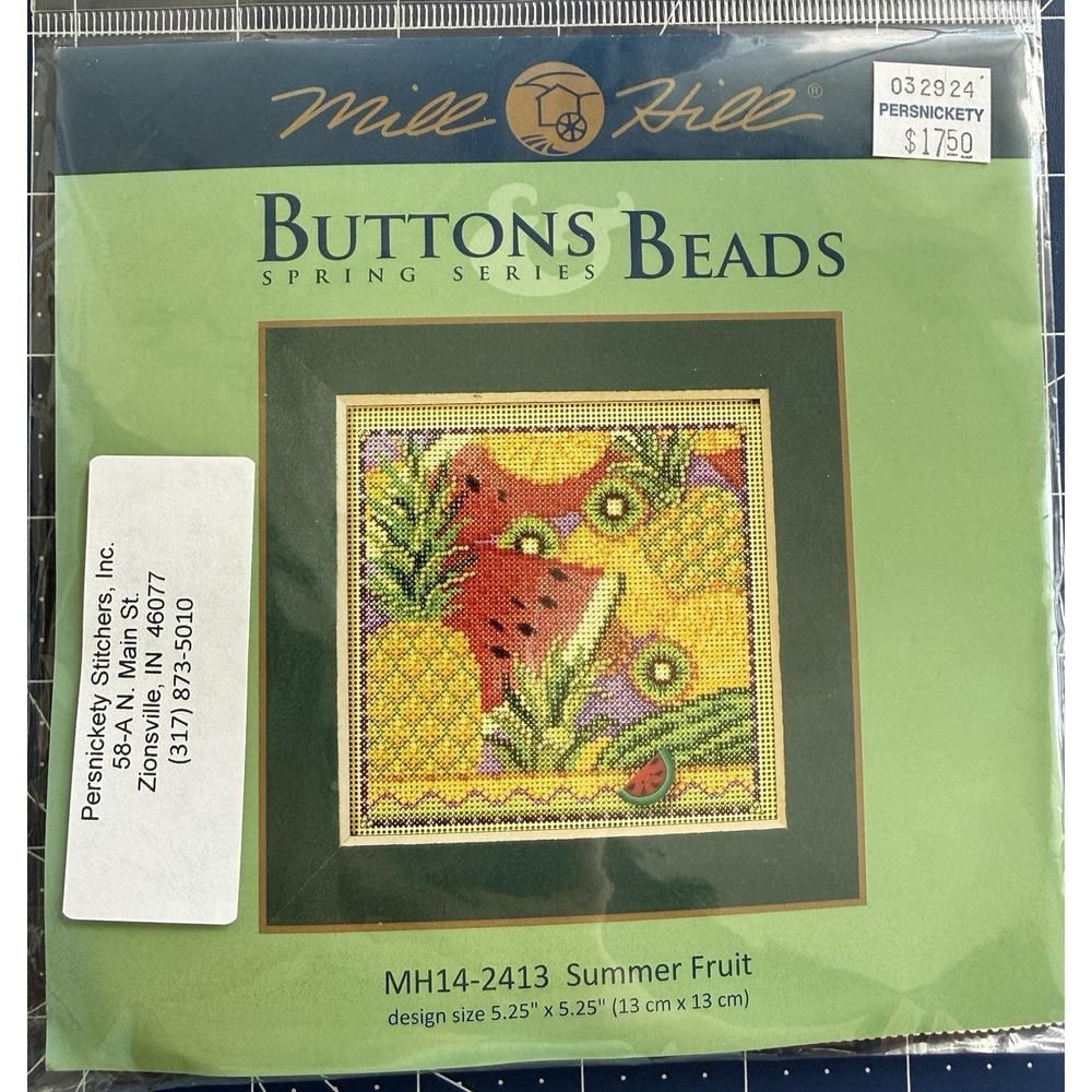 Mill Hill Buttons & Beads‎ Spring Series Cross Stitch Kit ~ SUMMER FRUIT